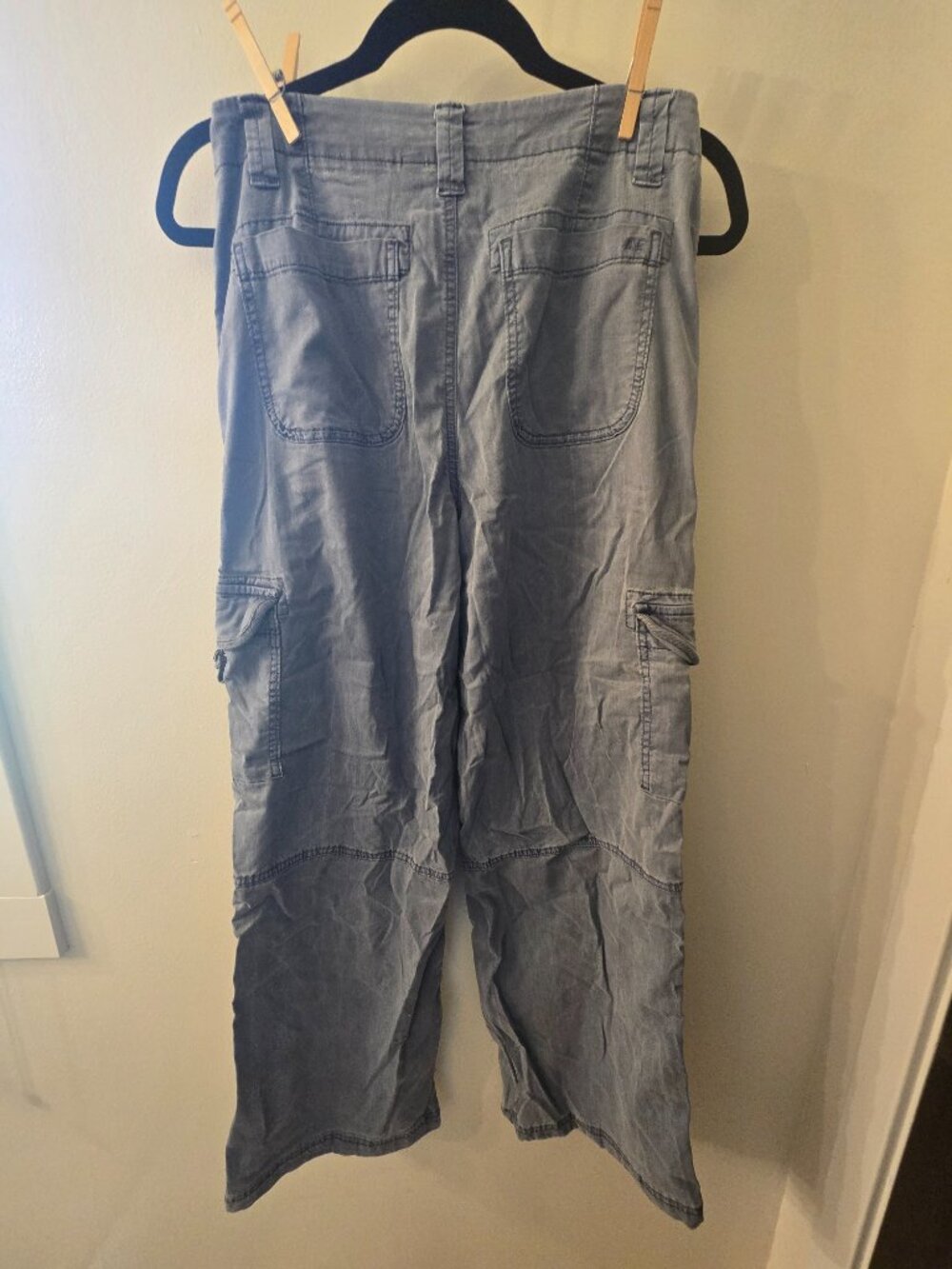 American Eagle Stretch Cargo Utility Pants - Faded Slate Blue / Gray - Women's S - Picture 2 of 2